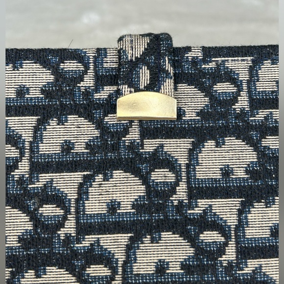 Vintage Christian Dior Blue Trotter Canvas Comb/Mirror Vanity Case, Rare Unique! - Picture 8 of 16
